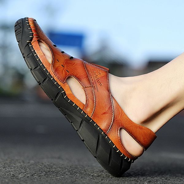 men sandal shoes fashion men sandals breathable beach casual shoes sandals quick dry real leather 2020 summer flats for men, Black
men sandal shoes fashion men sandals breathable beach casual shoes sandals quick dry real leather 2020 summer flats for men, Black