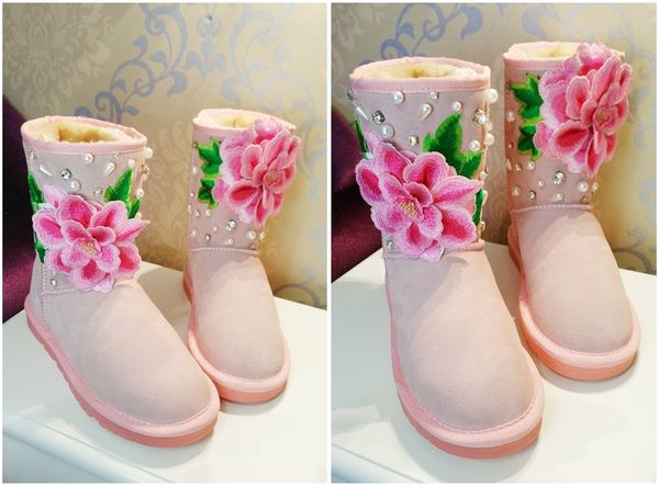 women's shoes spring rubber boots for women knee-high handmade cowhide knee-high three-dimensional embroidery flower snow, Black
women's shoes spring rubber boots for women knee-high handmade cowhide knee-high three-dimensional embroidery flower snow, Black