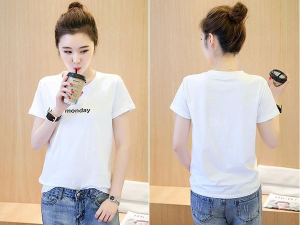 Girl women t hirt fa hion ladie cotton t hirt plue ize hort leeve femme tyle mode very goodl, White
Girl women t hirt fa hion ladie cotton t hirt plue ize hort leeve femme tyle mode very goodl, White