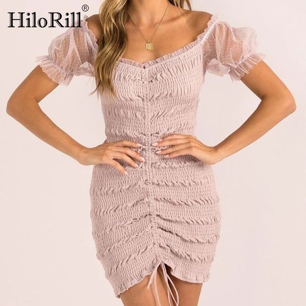 hilorill women mesh patchwork bodycon dresses 2020 chic drawstring pleated party dress summer short sleeve mini dress robe, Black;gray
hilorill women mesh patchwork bodycon dresses 2020 chic drawstring pleated party dress summer short sleeve mini dress robe, Black;gray
