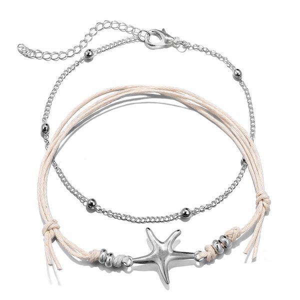 miss jq 2 pcs/set vintage bohemian anklets set for women silver color bead starfish pendant bracelets anklets foot ankle jewelry, Red;blue
miss jq 2 pcs/set vintage bohemian anklets set for women silver color bead starfish pendant bracelets anklets foot ankle jewelry, Red;blue