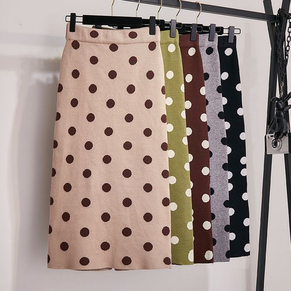 new polka dot knitted pencil skirt women slim high waist ladies autumn and winter women skirts 9sk061, Black
new polka dot knitted pencil skirt women slim high waist ladies autumn and winter women skirts 9sk061, Black