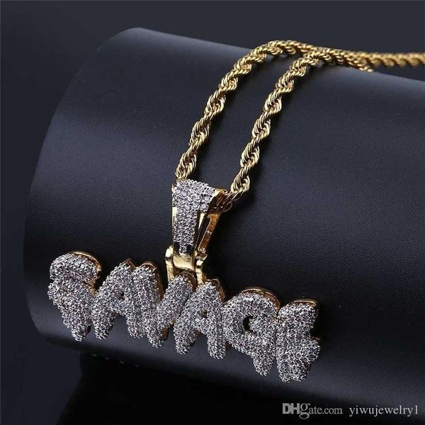 savage necklace brass gold color iced out micro pave cubic zircon 24inch rope charm chain for men, Silver
savage necklace brass gold color iced out micro pave cubic zircon 24inch rope charm chain for men, Silver