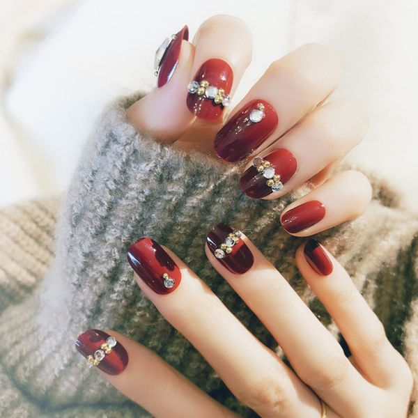 woman diy nail art shining 3d rhinestone long fake nail tips red false nails wedding party false with glue faux ongle, Red;gold
woman diy nail art shining 3d rhinestone long fake nail tips red false nails wedding party false with glue faux ongle, Red;gold