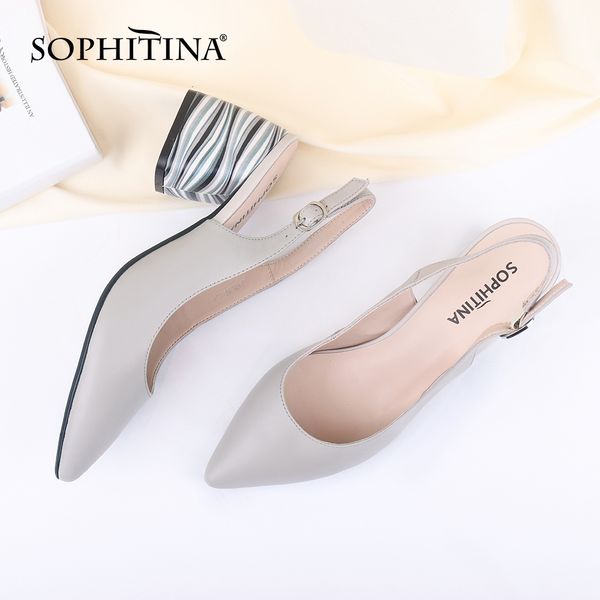 sophitina pointed toe sandals sheepskin fashion buckle comfortable square heel shoes shallow new sandals c173 y200702, Black
sophitina pointed toe sandals sheepskin fashion buckle comfortable square heel shoes shallow new sandals c173 y200702, Black