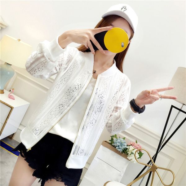 droppshiping women flower lace hollow baseball jacket zipper coat cardigan long sleeves dg88, Black;brown
droppshiping women flower lace hollow baseball jacket zipper coat cardigan long sleeves dg88, Black;brown