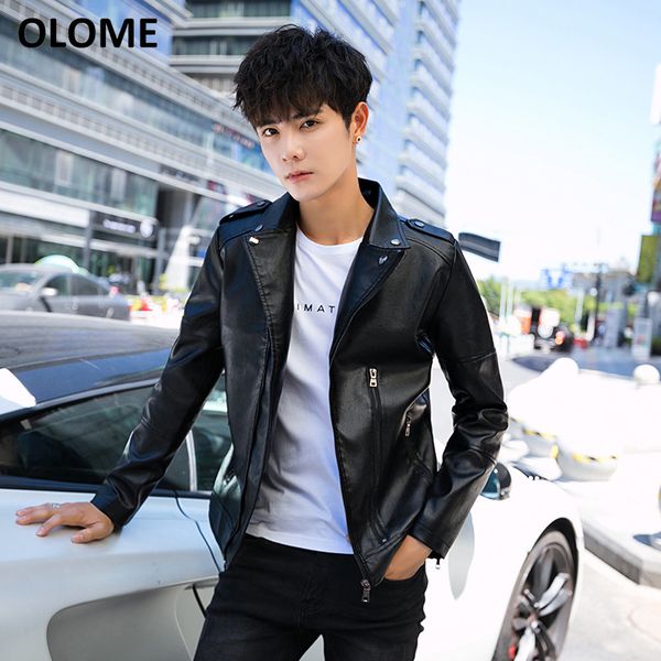 men's jacket spring and autumn 2019 new leather clothing men's casual slim korean version of the trend of handsome tide, Black;brown
men's jacket spring and autumn 2019 new leather clothing men's casual slim korean version of the trend of handsome tide, Black;brown