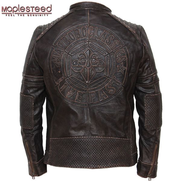 maplesteed genuine cow skin vintage leather motorcycle jacket men's leather jacket men biker male coat winter 074, Black
maplesteed genuine cow skin vintage leather motorcycle jacket men's leather jacket men biker male coat winter 074, Black