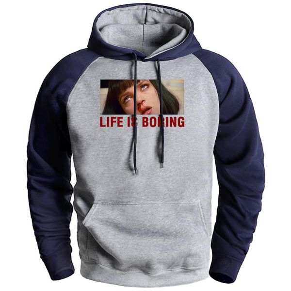 pulp fiction print men sweatshirts hoodies life is boring male raglan sweatshirt 2020 male autumn winter fleece sportswear hoody, Black
pulp fiction print men sweatshirts hoodies life is boring male raglan sweatshirt 2020 male autumn winter fleece sportswear hoody, Black