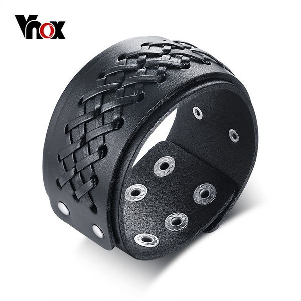 vnox mens braided leather bracelet wrist cuff wristbands gothic vintage style biker rock punk male pulseira masculina jewelry, Golden;silver
vnox mens braided leather bracelet wrist cuff wristbands gothic vintage style biker rock punk male pulseira masculina jewelry, Golden;silver