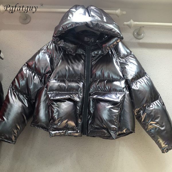 2018 winter big pocket loose coats lady clothing female jacket short parkas metal silver purple glossy down cotton bread jackets, Black
2018 winter big pocket loose coats lady clothing female jacket short parkas metal silver purple glossy down cotton bread jackets, Black