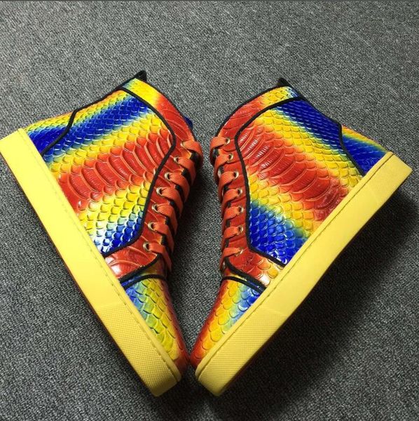 high red bottom designer python leather flat spikes sneakers men,women winter casual shoes louisflats casual walking leisure trainer, Black
high red bottom designer python leather flat spikes sneakers men,women winter casual shoes louisflats casual walking leisure trainer, Black