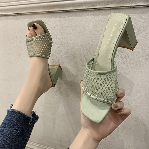 shoes woman's slippers slides fashion square heel women heels 2020 summer block high rubber pu fretwork cotton fabric, Black
shoes woman's slippers slides fashion square heel women heels 2020 summer block high rubber pu fretwork cotton fabric, Black