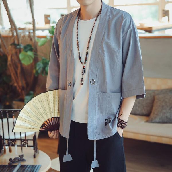 2019 new retro kimono cardigan coat japanese kimono men jacket streetwear mens jacket men clothing, Black;brown
2019 new retro kimono cardigan coat japanese kimono men jacket streetwear mens jacket men clothing, Black;brown