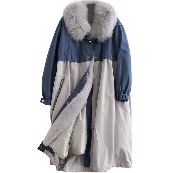 large fur collar detachable down liner fur parka winter white duck down coat women parka 2018 new womens natural jacket, Black
large fur collar detachable down liner fur parka winter white duck down coat women parka 2018 new womens natural jacket, Black