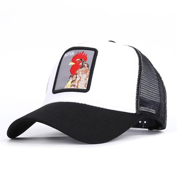 rooster animal embroidery baseball caps men's and women's universal adjustable outdoor sunshade summer net hats hqqbg, White
rooster animal embroidery baseball caps men's and women's universal adjustable outdoor sunshade summer net hats hqqbg, White