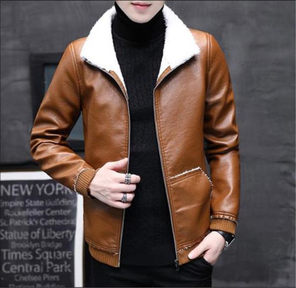 mens pu leather jackets autumn thick slim stand collar long sleeve mens outerwear fashion mens faux leather coats, Black
mens pu leather jackets autumn thick slim stand collar long sleeve mens outerwear fashion mens faux leather coats, Black
