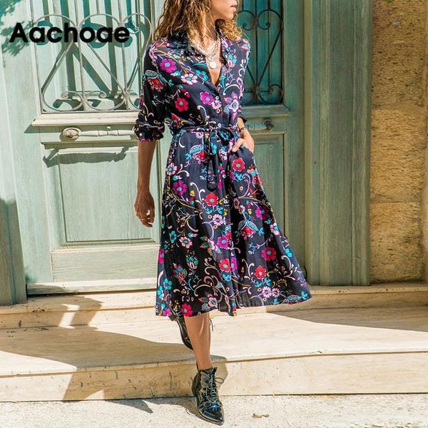 2020 new spring women floral print dress casual loose long sleeve midi shirt dress vintage turn-down collar lady office dresses, Black;gray
2020 new spring women floral print dress casual loose long sleeve midi shirt dress vintage turn-down collar lady office dresses, Black;gray