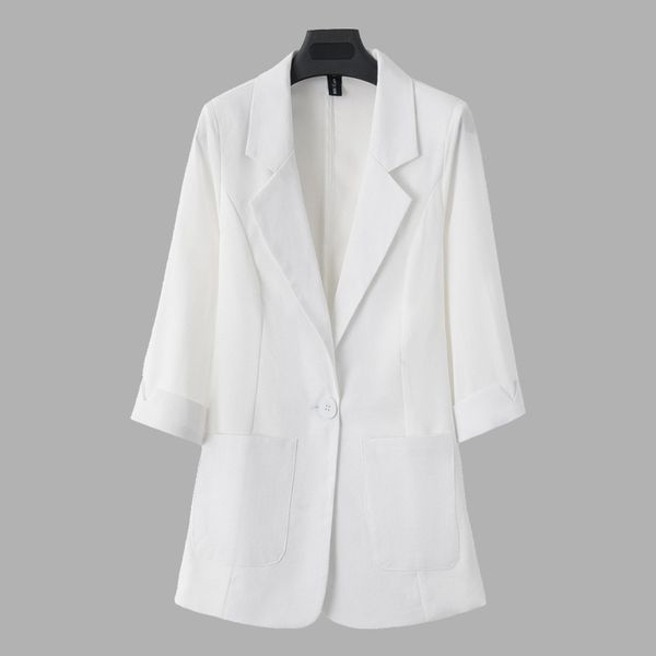 cotton linen small suit women's jacket thin section 2020 spring and summer slimming suit korean loose casual women, White;black
cotton linen small suit women's jacket thin section 2020 spring and summer slimming suit korean loose casual women, White;black