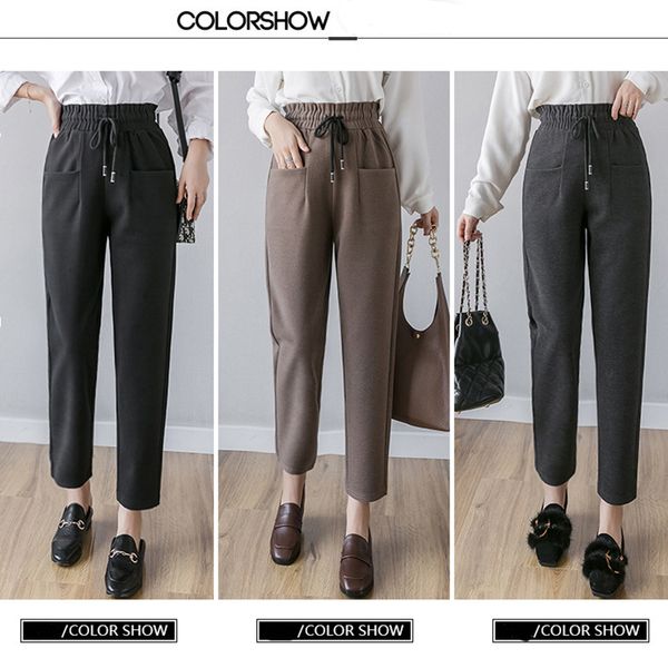 autumn and winter fashion women's harem pants warm thickening casual elastic plus fat large size wear nine pants wholesale, Black;white
autumn and winter fashion women's harem pants warm thickening casual elastic plus fat large size wear nine pants wholesale, Black;white