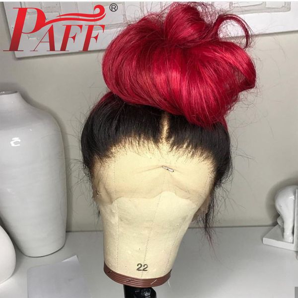 paff ombre red natural wave 360 lace frontal human hair wigs with baby hair brazilian remy hair lace front wig, Black;brown
paff ombre red natural wave 360 lace frontal human hair wigs with baby hair brazilian remy hair lace front wig, Black;brown
