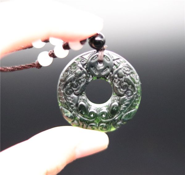 chinese black green jade money pixiu pendant natural obsidian necklace charm jewellery fashion amulet gift men women, Silver 
chinese black green jade money pixiu pendant natural obsidian necklace charm jewellery fashion amulet gift men women, Silver