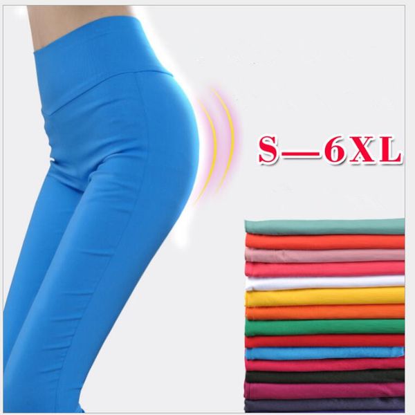 women leggings plus size 5xl 6xl high waist stretch candy color pink blue brown red pencil pants jeggings lady, Black 
women leggings plus size 5xl 6xl high waist stretch candy color pink blue brown red pencil pants jeggings lady, Black