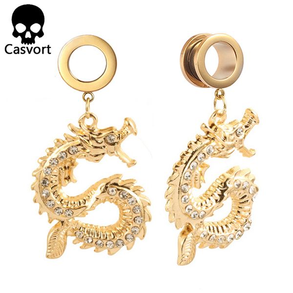 casvort 2pcs dragon мотаться ear пробки туннели нержавеющей стали 316l уха манометры expander женщины украшения для тела пирсинг серьги, Slivery;golden
casvort 2pcs dragon мотаться ear пробки туннели нержавеющей стали 316l уха манометры expander женщины украшения для тела пирсинг серьги, Slivery;golden