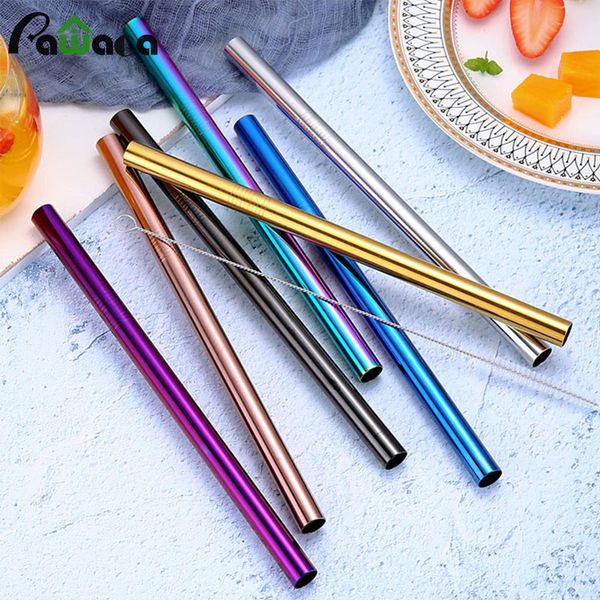 4pcs stainless steel metal straws reusable drinking straws milkshakes milk wide with cleaning brush and storage bag
4pcs stainless steel metal straws reusable drinking straws milkshakes milk wide with cleaning brush and storage bag