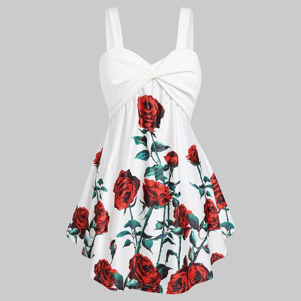 rosegal plus size rose floral print flare camis sweetheart collar sleeveless casual women summer 2019 elegant a-line, White
rosegal plus size rose floral print flare camis sweetheart collar sleeveless casual women summer 2019 elegant a-line, White