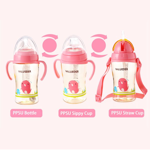 ppsu multifunctional milk bottle set assorted with sippy cup and straw bottle packed in gift box
ppsu multifunctional milk bottle set assorted with sippy cup and straw bottle packed in gift box