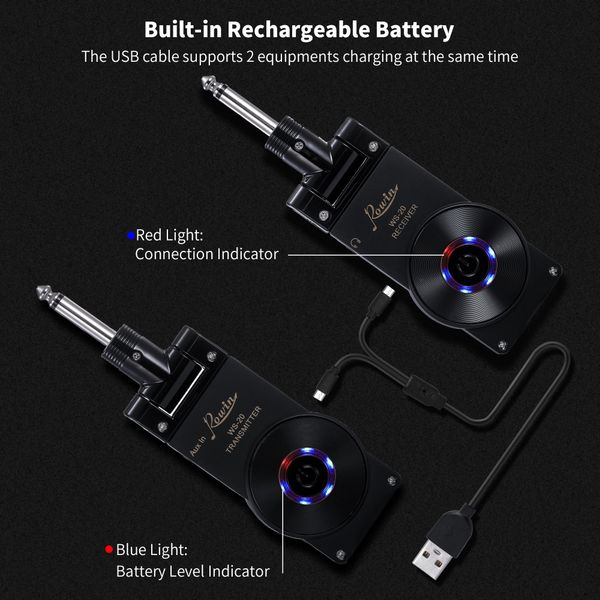 rowin ws-20 2.4g wireless guitar system rechargeable lithium battery transmitter receiver 30 meters transmission range 4 colors
rowin ws-20 2.4g wireless guitar system rechargeable lithium battery transmitter receiver 30 meters transmission range 4 colors