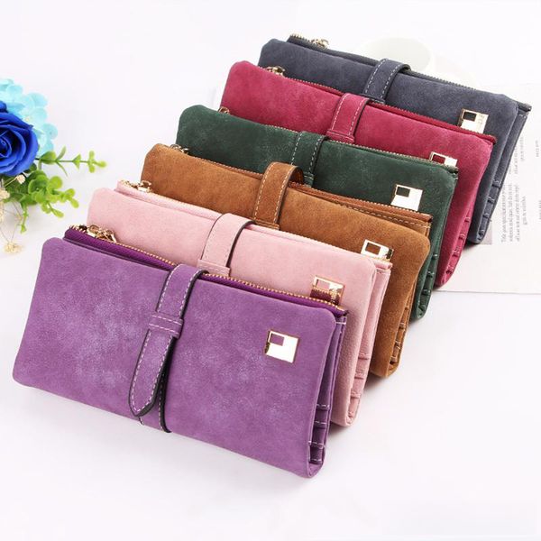 women wallets drawstring nubuck leather zipper wallet women's long design purse two fold more color clutch, White
women wallets drawstring nubuck leather zipper wallet women's long design purse two fold more color clutch, White