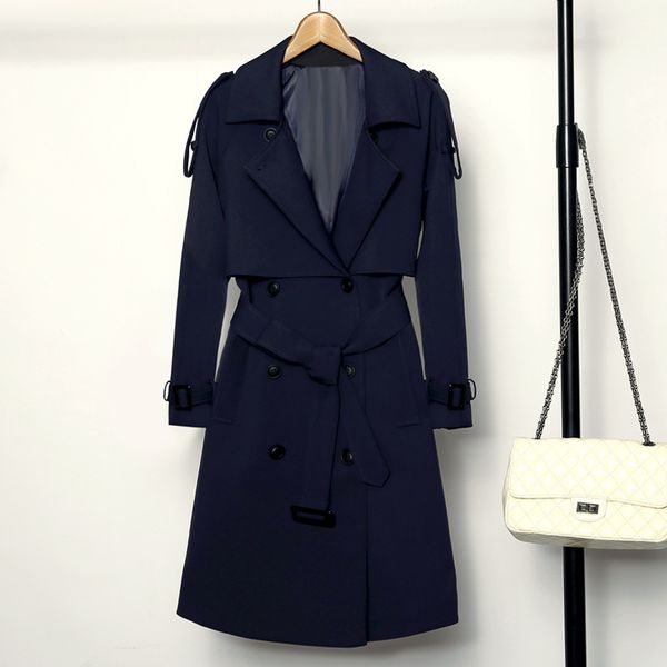 2020 spring and autumn new style korean-style women's clothing slim fit double-breasted jacket versatile british-style mid-lengt, Tan;black
2020 spring and autumn new style korean-style women's clothing slim fit double-breasted jacket versatile british-style mid-lengt, Tan;black