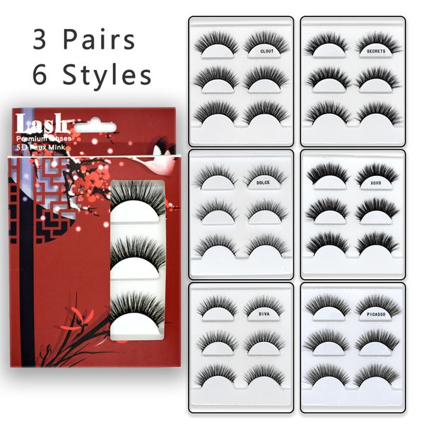 3 pairs 5d mink eyelashes nature soft 3 pairs false eyelashes hand made lash beauty makeup new item
3 pairs 5d mink eyelashes nature soft 3 pairs false eyelashes hand made lash beauty makeup new item