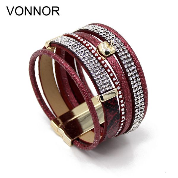 vonnor jewelry wrap bracelets for women fashion multi-layer leather rope bangles bracelets christmas gift friendship bracelet, Golden;silver
vonnor jewelry wrap bracelets for women fashion multi-layer leather rope bangles bracelets christmas gift friendship bracelet, Golden;silver