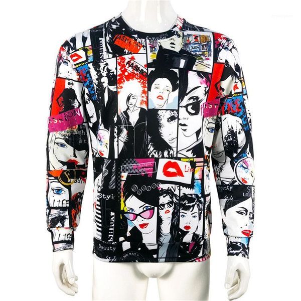 fashion print mens crew neck contrast color mens tees 3d digital mens tshirts long sleeve, White;black
fashion print mens crew neck contrast color mens tees 3d digital mens tshirts long sleeve, White;black