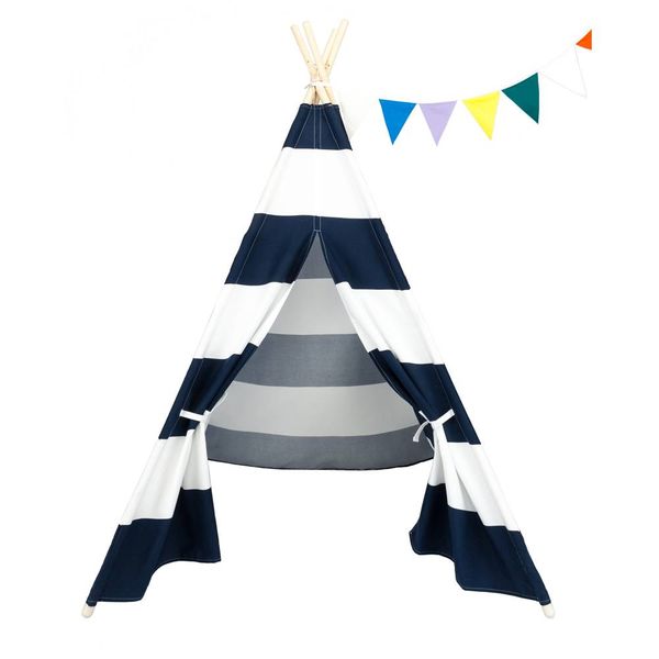 4pcs wooden poles teepee tent for kids navy blue and white stripes toy tents sports & outdoor play toys & gifts
4pcs wooden poles teepee tent for kids navy blue and white stripes toy tents sports & outdoor play toys & gifts