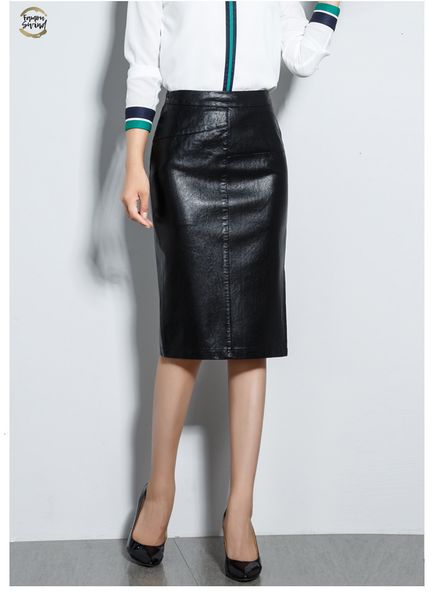high new quality fall winter women pencil skirt black high waist pu leather skirts s-5xl female mid-long skirt
high new quality fall winter women pencil skirt black high waist pu leather skirts s-5xl female mid-long skirt
