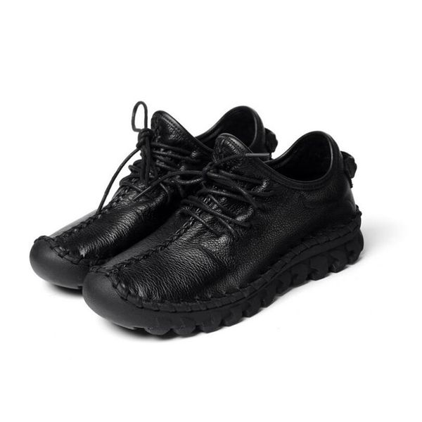 2019 new handmade genuine leather women shoe sneakers casual shoes for women flat shoes ladies lacing loafers zapatos mujer k18 y200320, Black
2019 new handmade genuine leather women shoe sneakers casual shoes for women flat shoes ladies lacing loafers zapatos mujer k18 y200320, Black