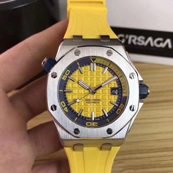 luxury watch stainless steel case color rubber strap automatic mechanical men mens watches 15703st wristwatch, Slivery;brown
luxury watch stainless steel case color rubber strap automatic mechanical men mens watches 15703st wristwatch, Slivery;brown
