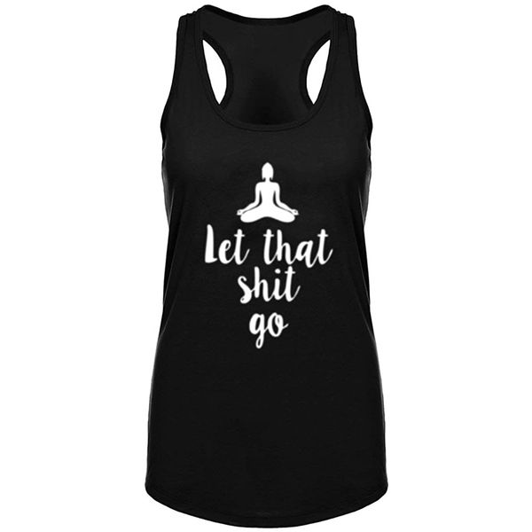 women's let that shit go fitness yoga racerback workout tank summer letter print tank top, White
women's let that shit go fitness yoga racerback workout tank summer letter print tank top, White