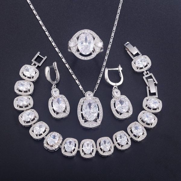 925 sterling silver jewelry sets pendant necklace earring colorful bracelet white zircon open ring t733
925 sterling silver jewelry sets pendant necklace earring colorful bracelet white zircon open ring t733