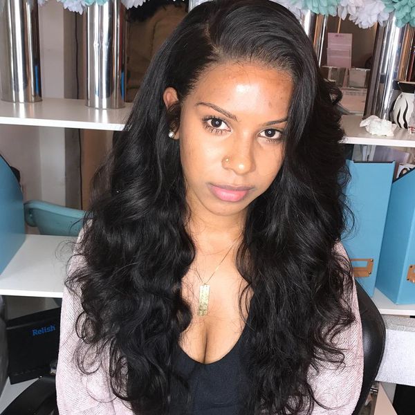 brazilian body wave 8- 28 inch lace frontal closure 13x4 pre preplucked with 3 bundles 100% human remy hair, Black;brown 
brazilian body wave 8- 28 inch lace frontal closure 13x4 pre preplucked with 3 bundles 100% human remy hair, Black;brown
