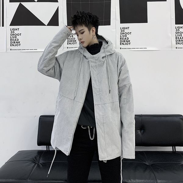 men spring autumn striped corduroy hooded jacket overcoat male women vintage fashion casual coat outerwear, Black;brown
men spring autumn striped corduroy hooded jacket overcoat male women vintage fashion casual coat outerwear, Black;brown