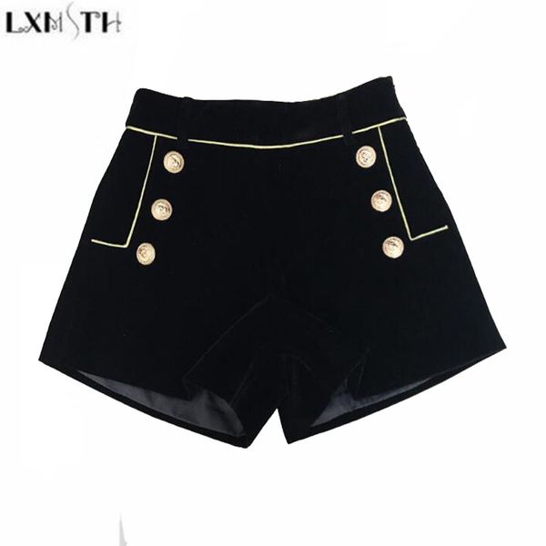 lxmsth high waist wide leg shorts england style women double breasted loose thin velvet shorts fall winter short feminino casual, White;black
lxmsth high waist wide leg shorts england style women double breasted loose thin velvet shorts fall winter short feminino casual, White;black