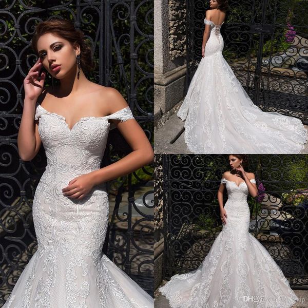 gorgeous lussano 2019 beach mermaid wedding dresses off shoulder applique lace up sweep train bridal gowns boho wedding gown robe de mariée, White
gorgeous lussano 2019 beach mermaid wedding dresses off shoulder applique lace up sweep train bridal gowns boho wedding gown robe de mariée, White