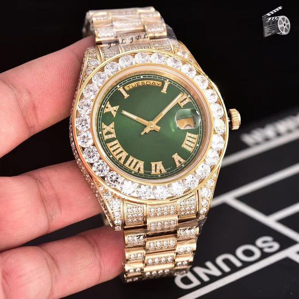 diamond automatic luxury watch oyster perpetual self-wind 45mm mens watches wristwatches iced out watch montre de luxe, Slivery;brown
diamond automatic luxury watch oyster perpetual self-wind 45mm mens watches wristwatches iced out watch montre de luxe, Slivery;brown