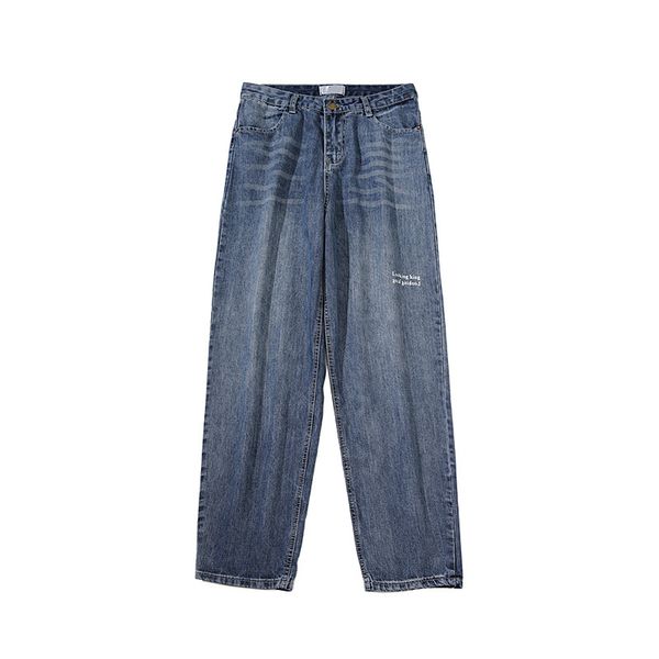 men's jeans spring and summer 2021 fashion casual denim hip hop teenagers loose straight wild trousers korean trend pants, Blue
men's jeans spring and summer 2021 fashion casual denim hip hop teenagers loose straight wild trousers korean trend pants, Blue