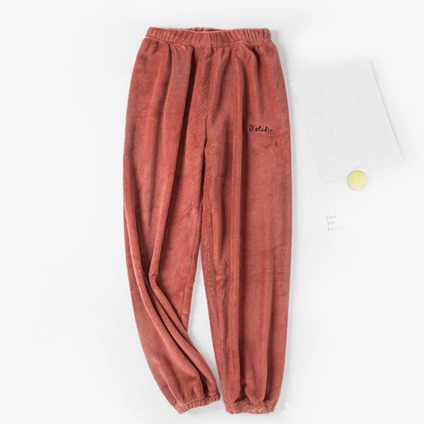 women autumn solid color flannel ankle tie casual long pajama trousers warm pant lounge wear, Black;red
women autumn solid color flannel ankle tie casual long pajama trousers warm pant lounge wear, Black;red
